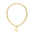14k Gold Plated Monogram Initial Chunky Toggle Necklace