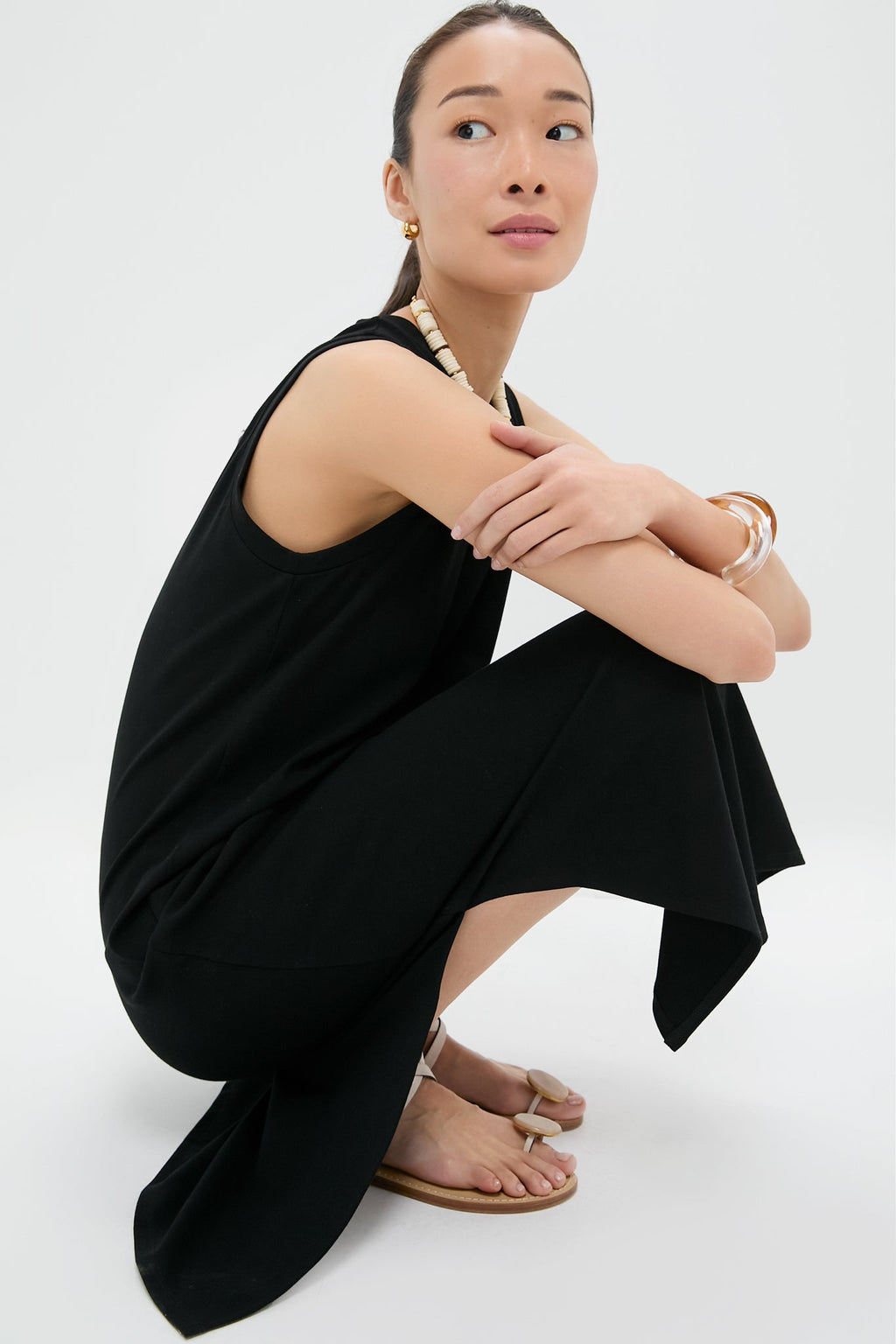 Black Sleeveless Gio Maxi Dress