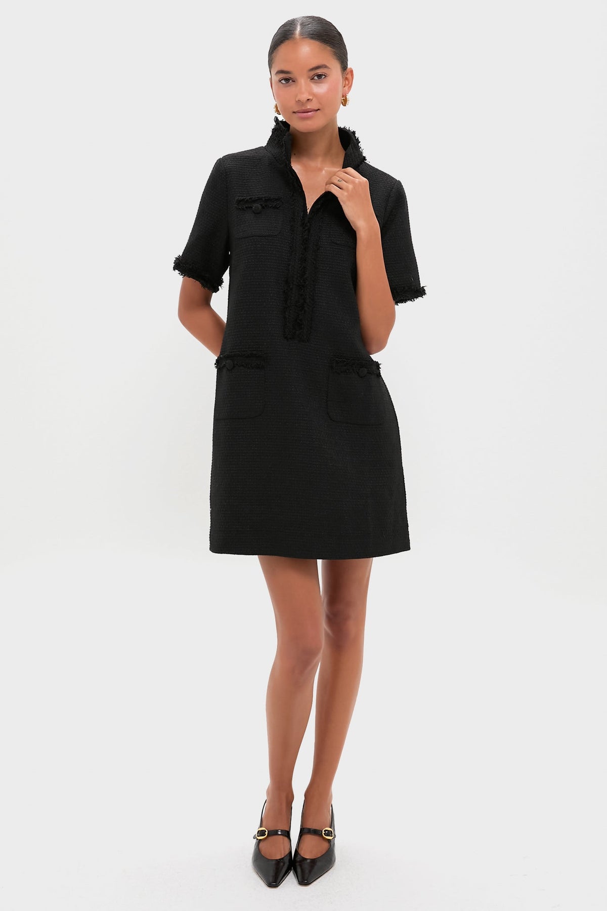 Black Tweed Ophelia Dress