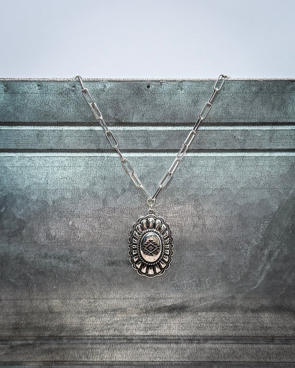 Calder Concho Fashion Pendant Necklace