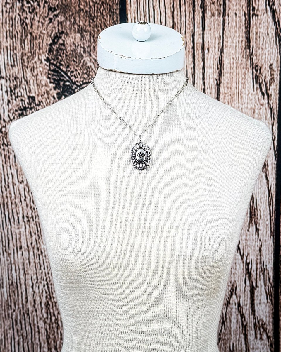 Calder Concho Fashion Pendant Necklace