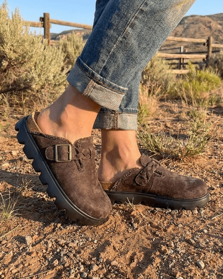 Cali Buckle Platform Clog in Chocolate by Very G