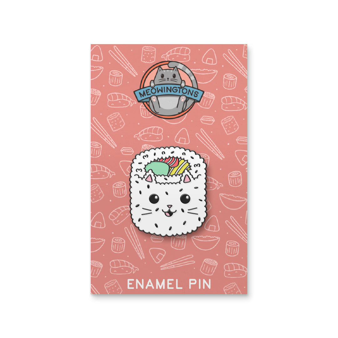 Catifornia Roll Sushi Cat Pin