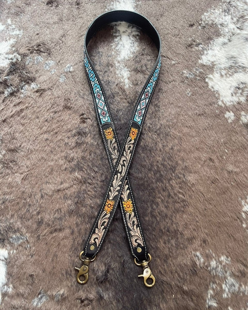 Canyonlands Hand-Tooled Purse Strap by Myra Bag