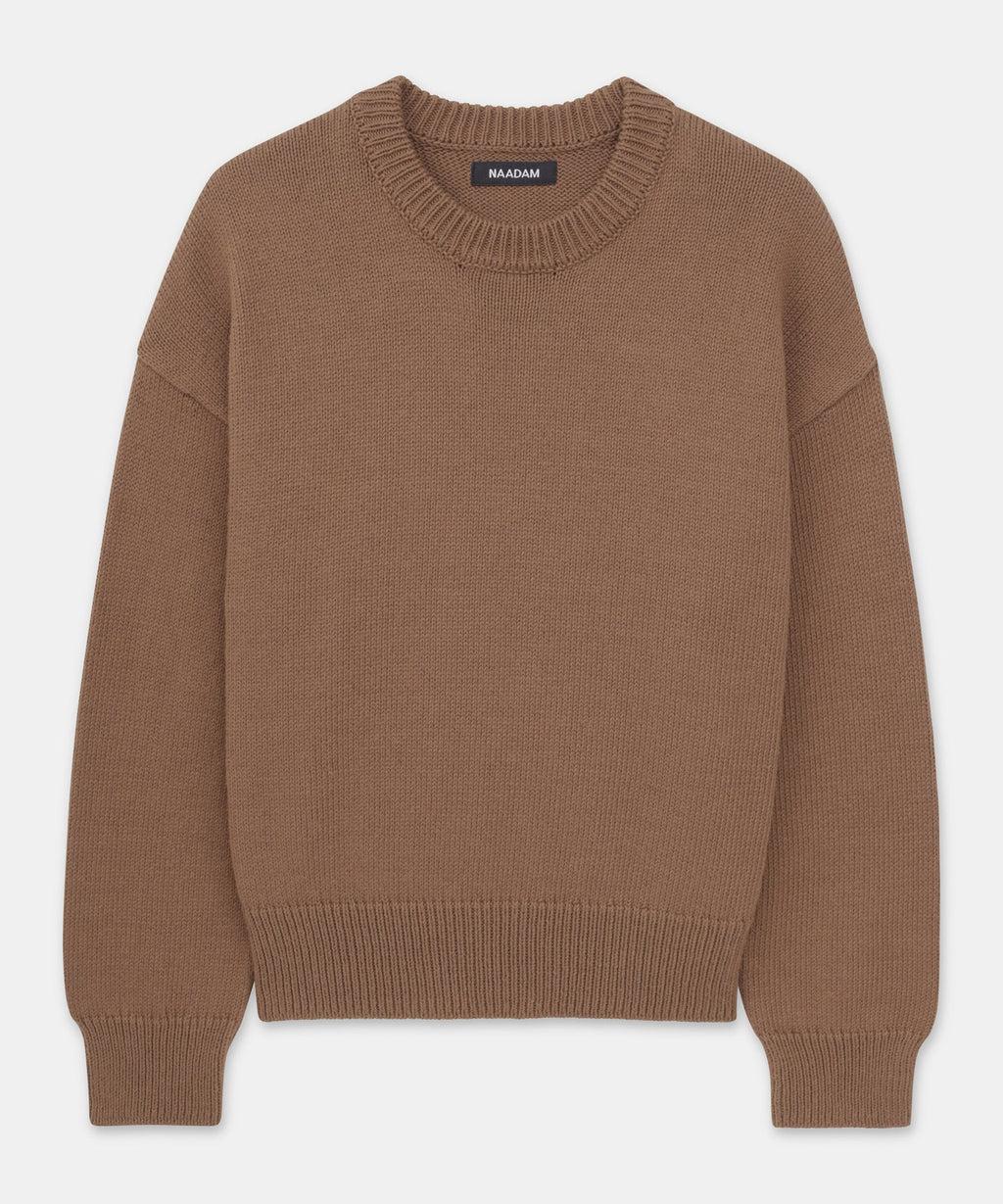 Cotton Relaxed Crewneck Sweater