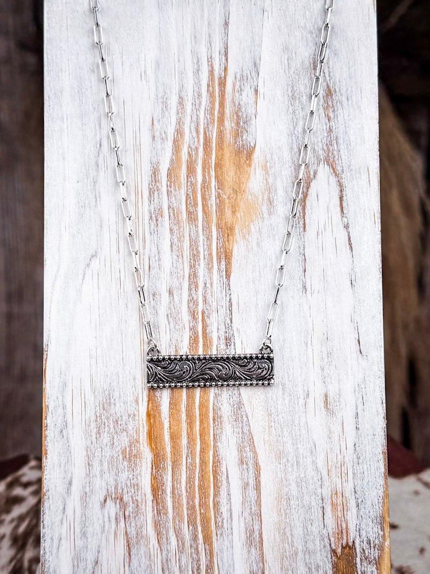Cattleman Dainty Bar Fashion Necklace