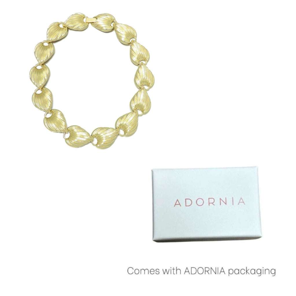 14k Gold Plated Deco Link Necklace