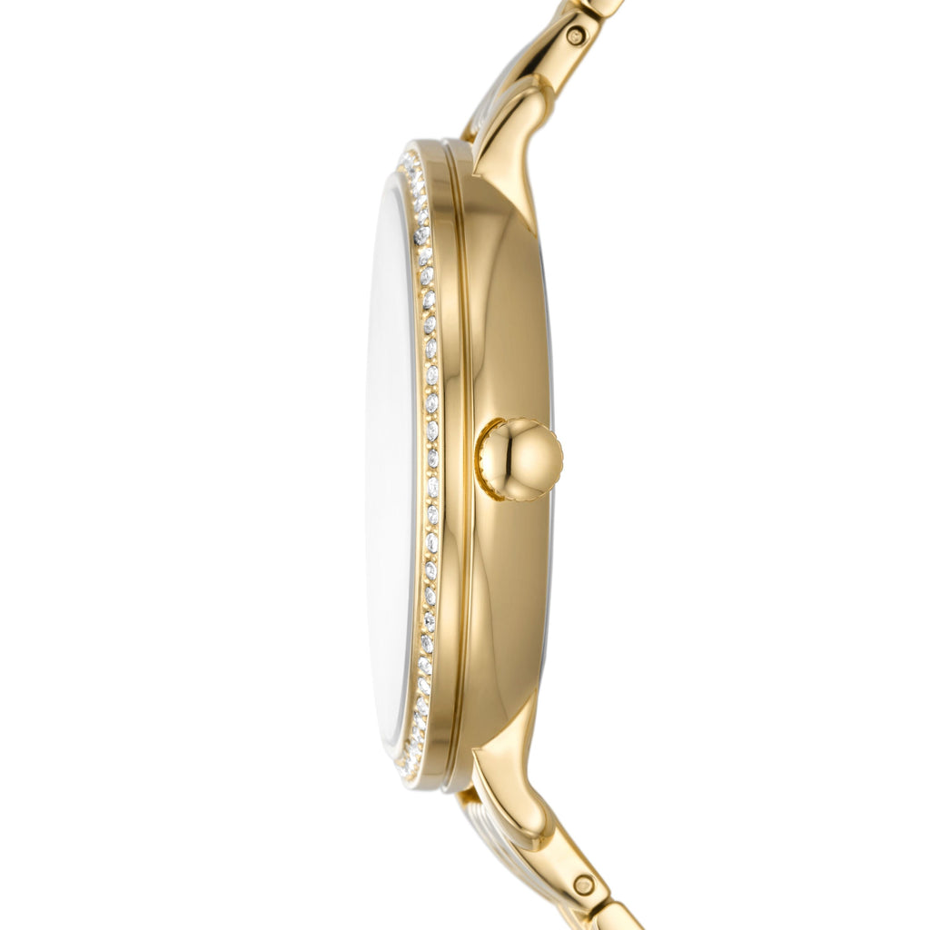 Fossil Women's Jacqueline 36mm Sun Moon Multifunction, Gold-Tone Stainless Steel Watch
