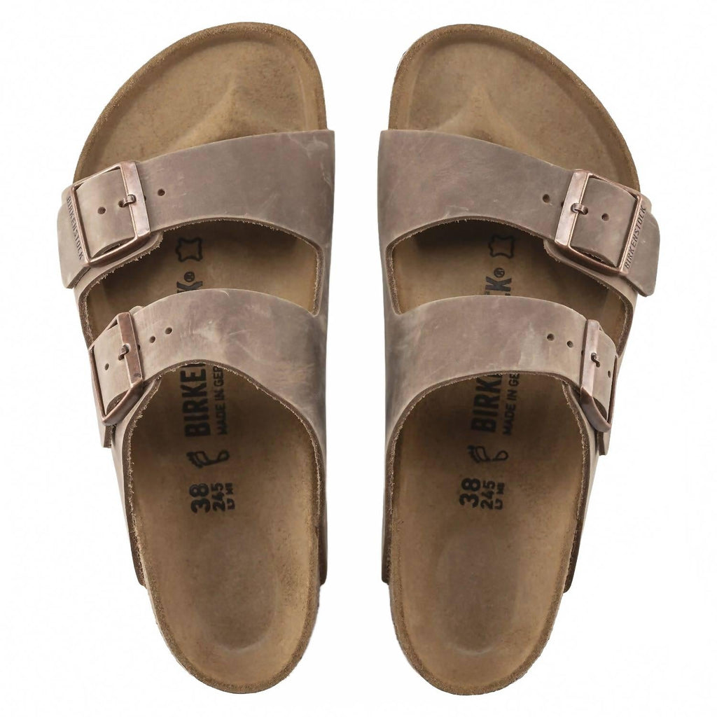 Unisex Arizona Sandal In Brown Oil Leather