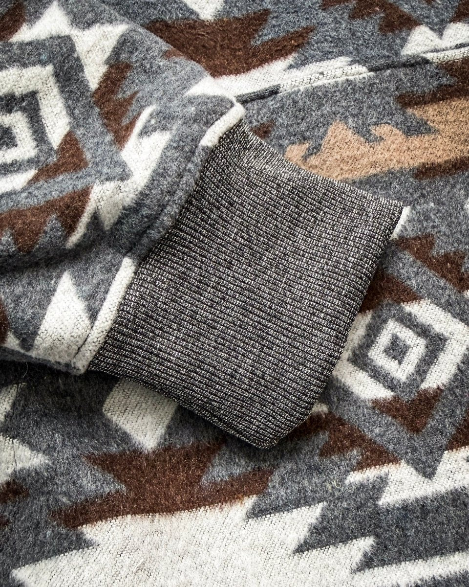 Cedarline Aztec Pullover Hoodie in Charcoal