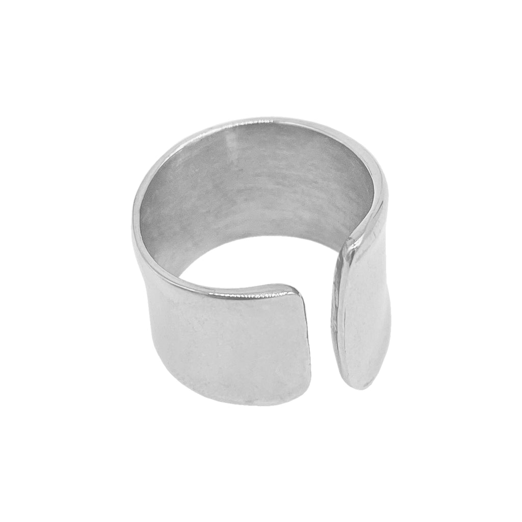 Silver Plated Tall Open Band Ring