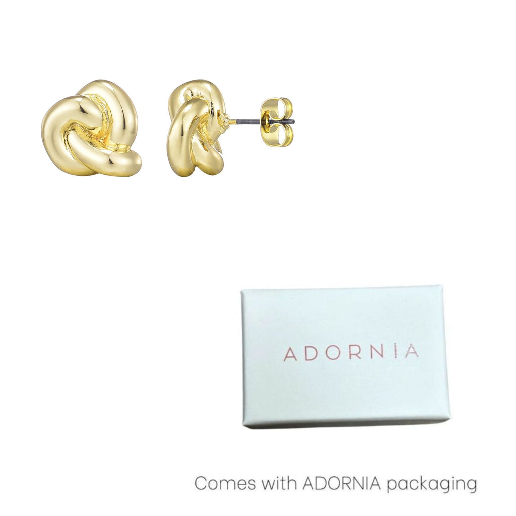 14k Gold Plated Chubby Knot Studs