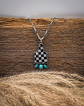 Checkmate Tag Fashion Necklace