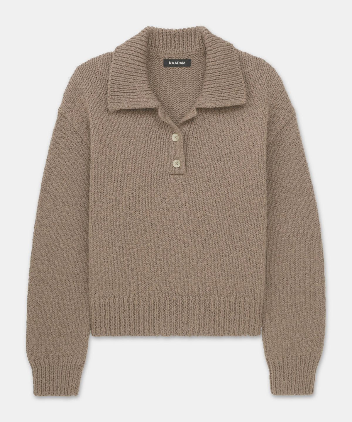 Chunky Cotton Polo Sweater