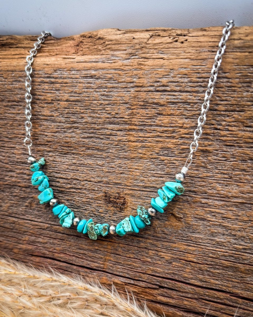 Cibolo Turquoise Chip Chain Necklace
