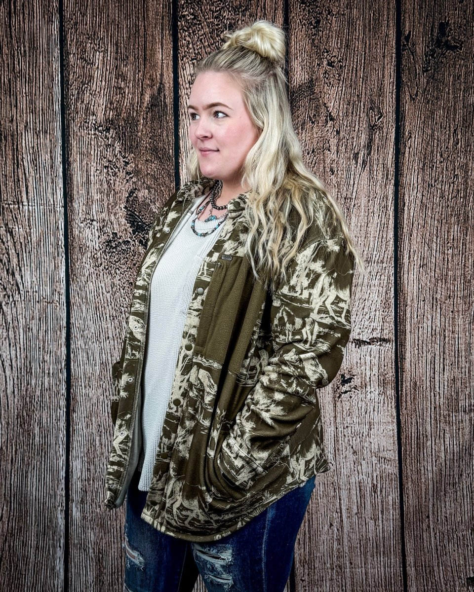 Cimmaron Range Fleece Shacket by Lucky & Blessed