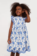 Blue Eyelet Cynthia Dress