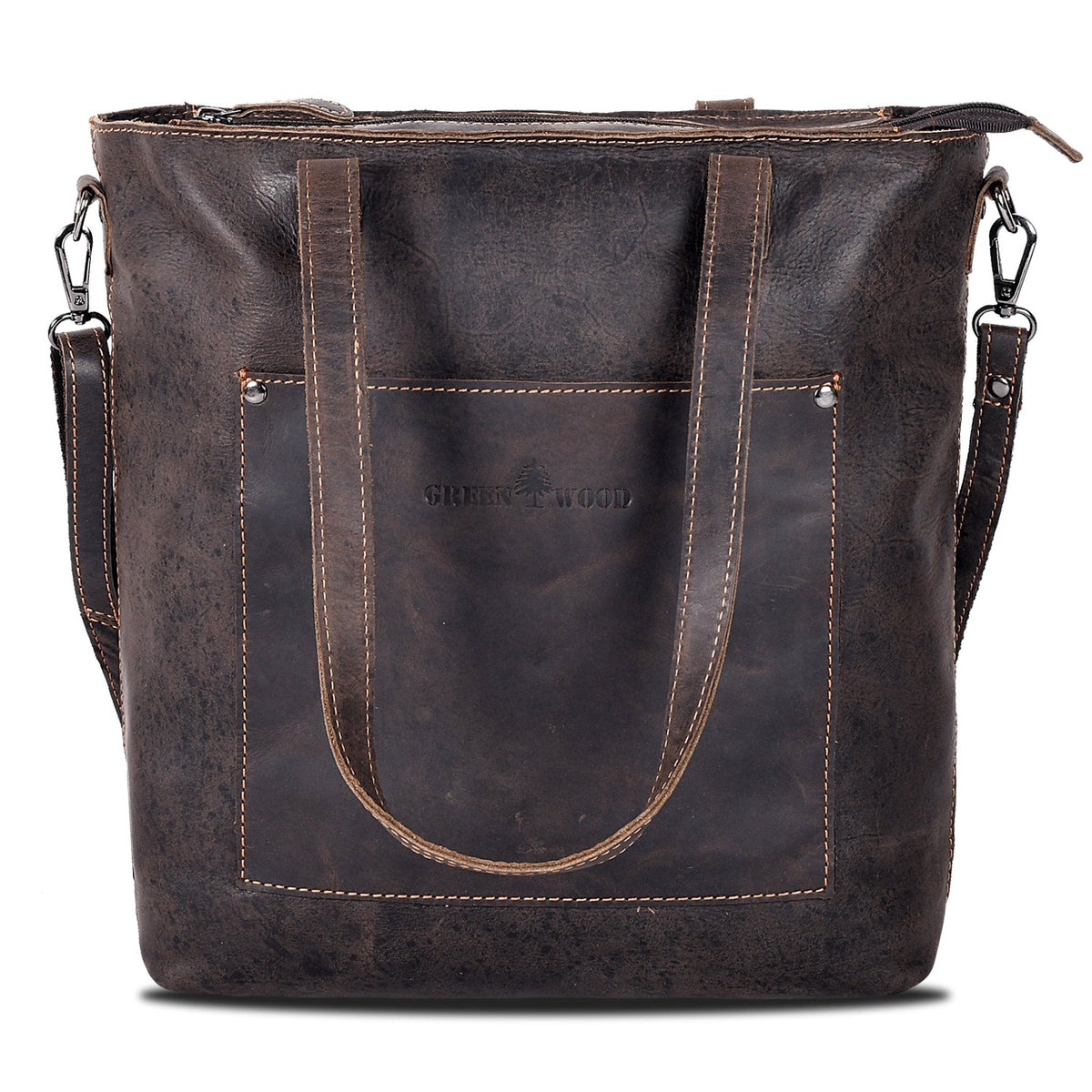 Classic Leather Tote Bag Bunbury Brown