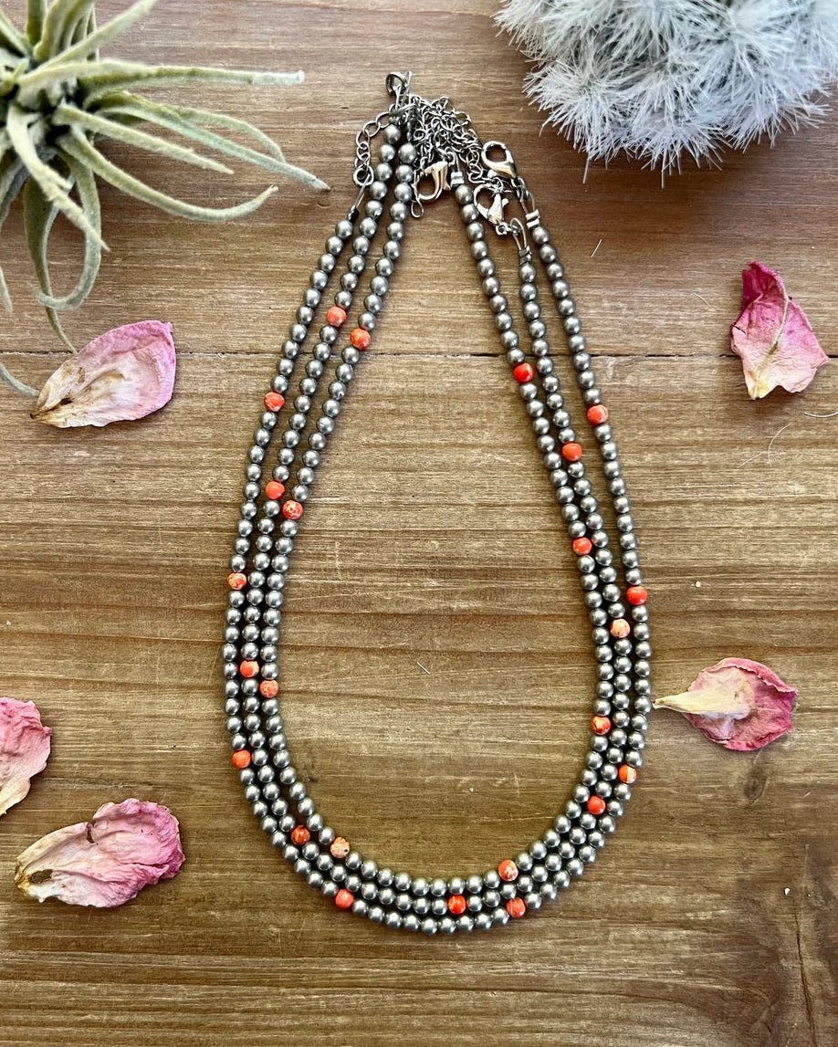 Clementine Trail Orange Magnesite Choker