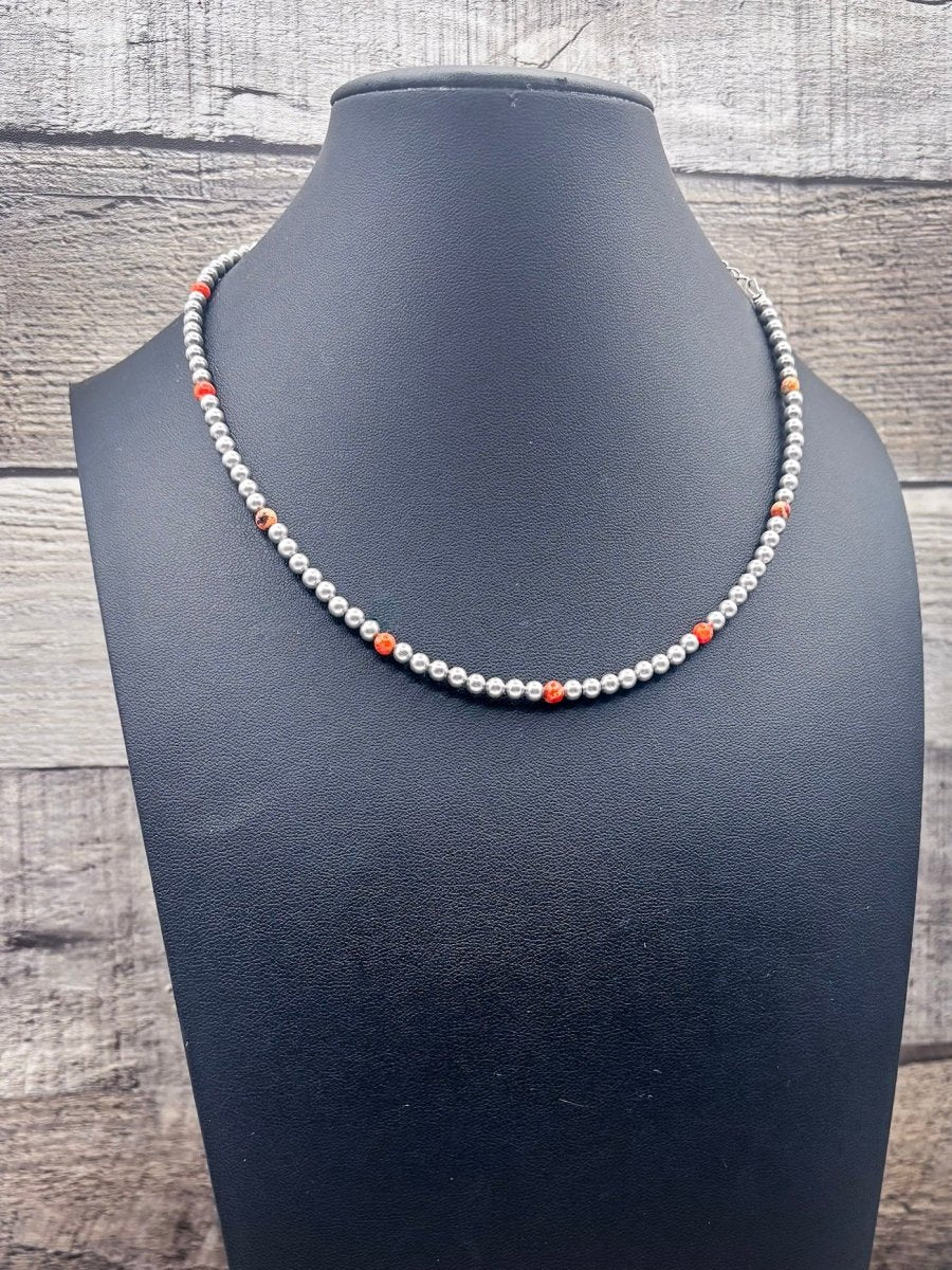 Clementine Trail Orange Magnesite Choker