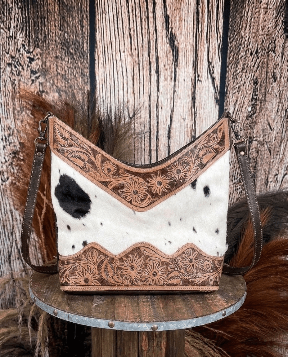 Coco & Cream Hand-Tooled Bag by Myra Bag