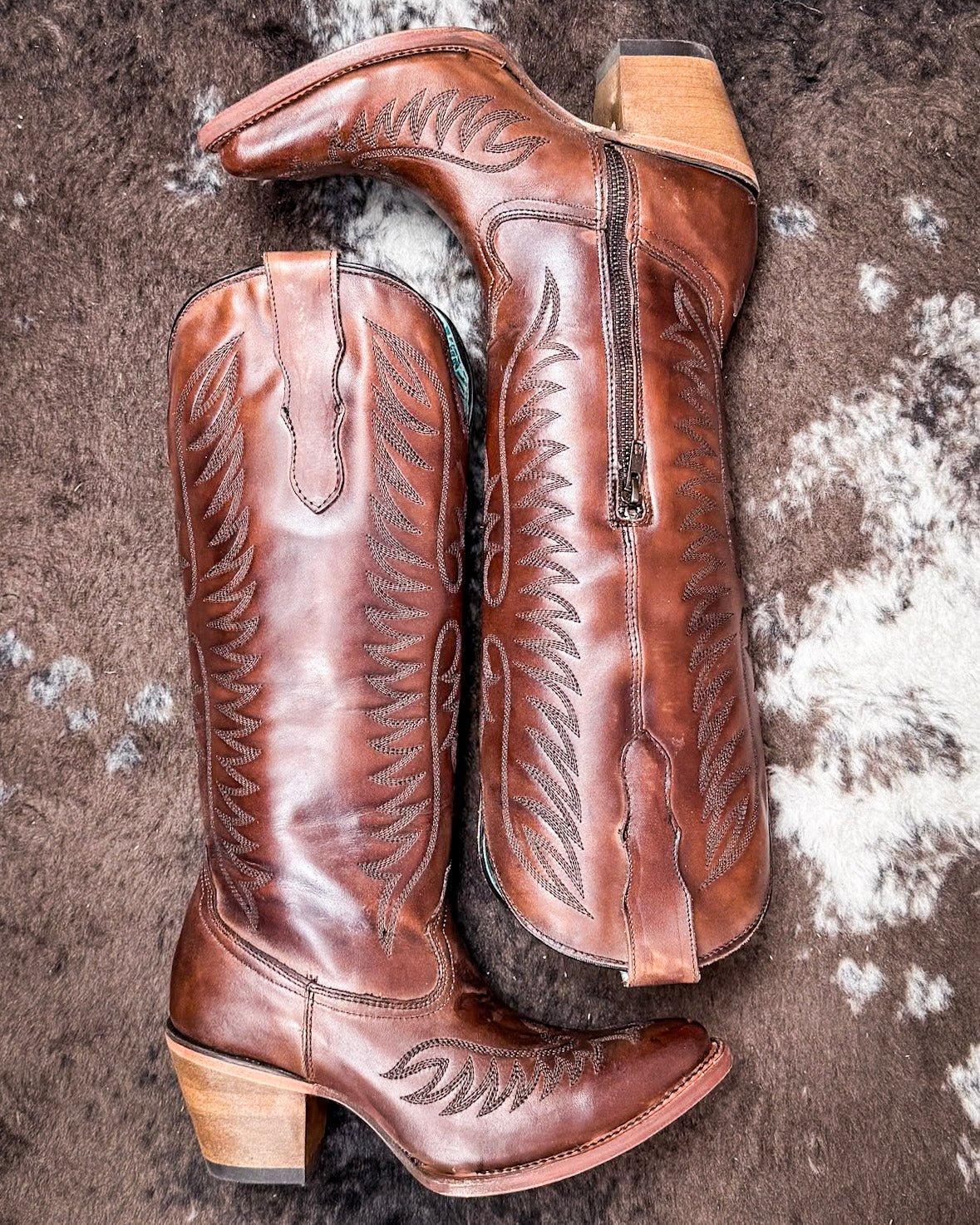 Cognac Charm Corral Boots