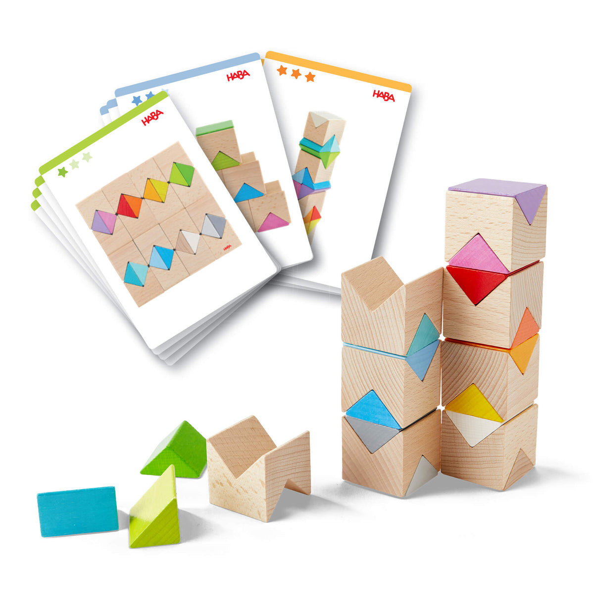 Colorful Triangle Wooden Block Game