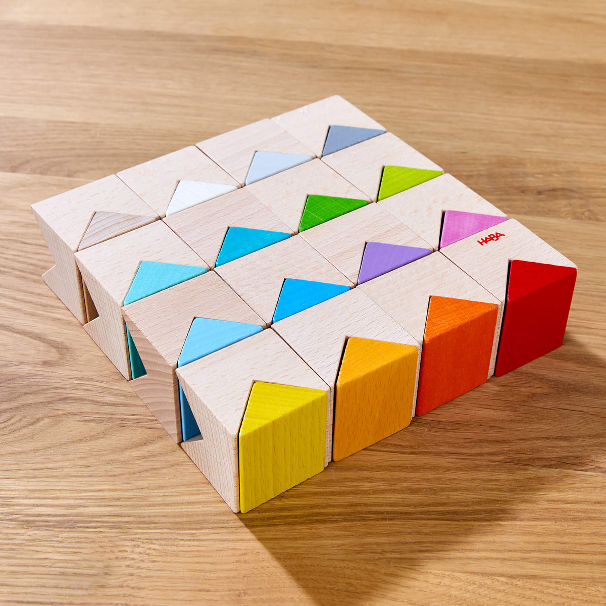 Colorful Triangle Wooden Block Game