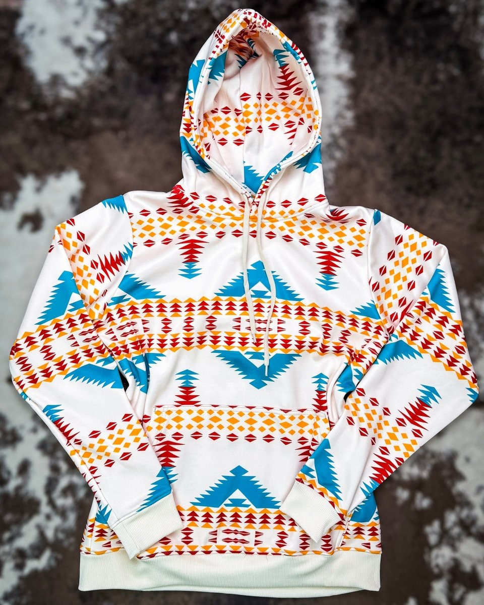 Copperline Aztec Hoodie in Cream