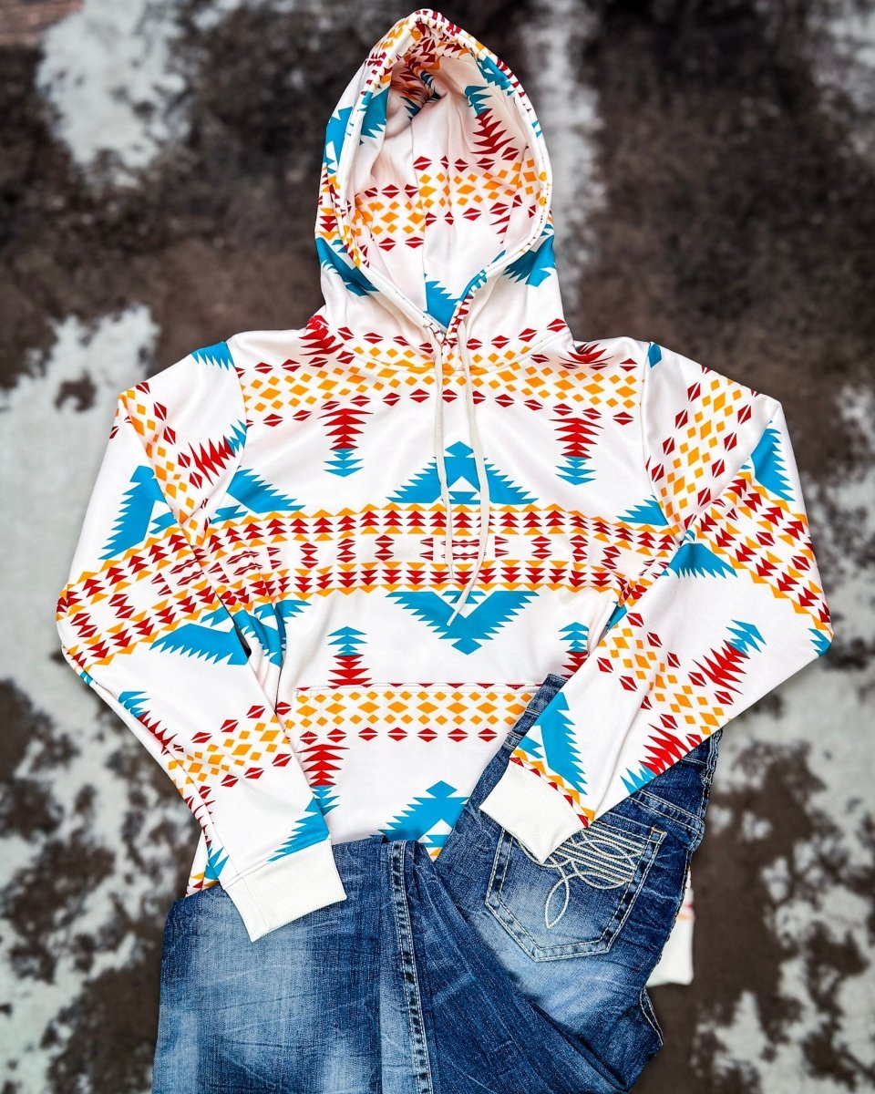 Copperline Aztec Hoodie in Cream