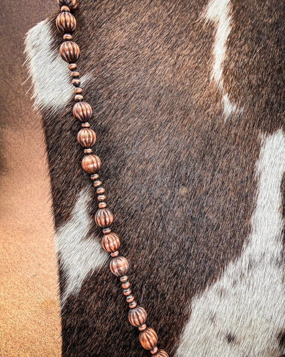 Copperline Fluted Copper Pearl Necklace
