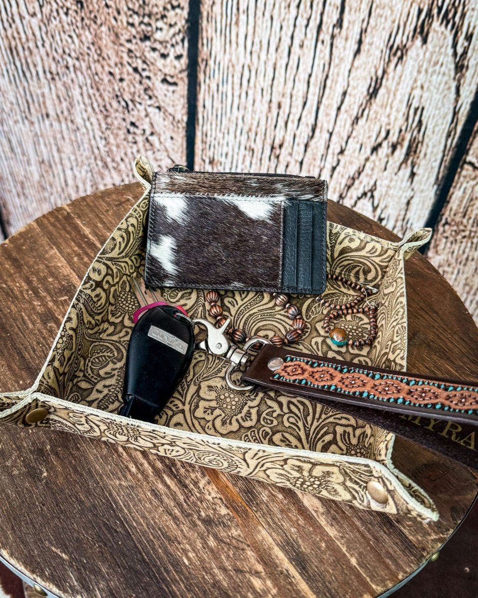 Copperwind Leather Tray in Antique Brown