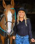 Cowgirl Tuff Black Fleece Stretch Pullover Button Up