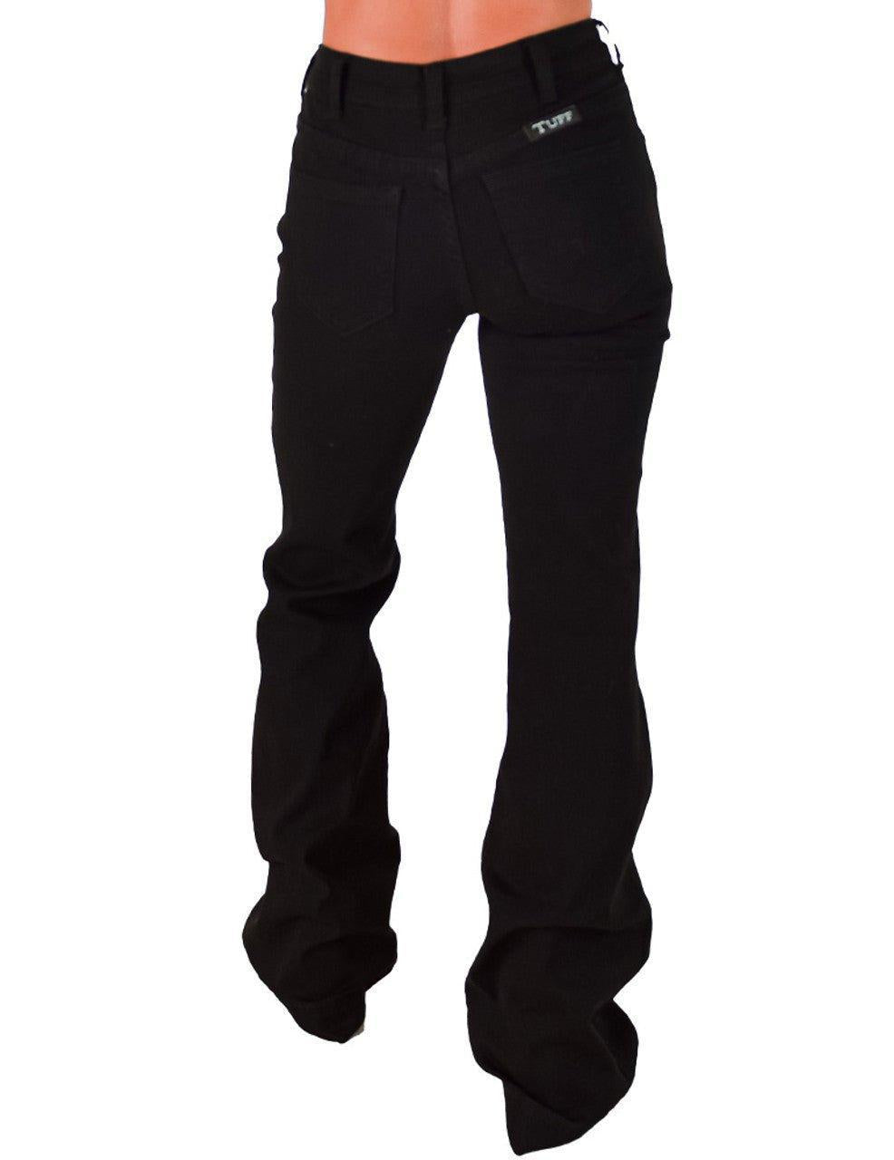 Black Sport Trouser Jeans by Cowgirl Tuff