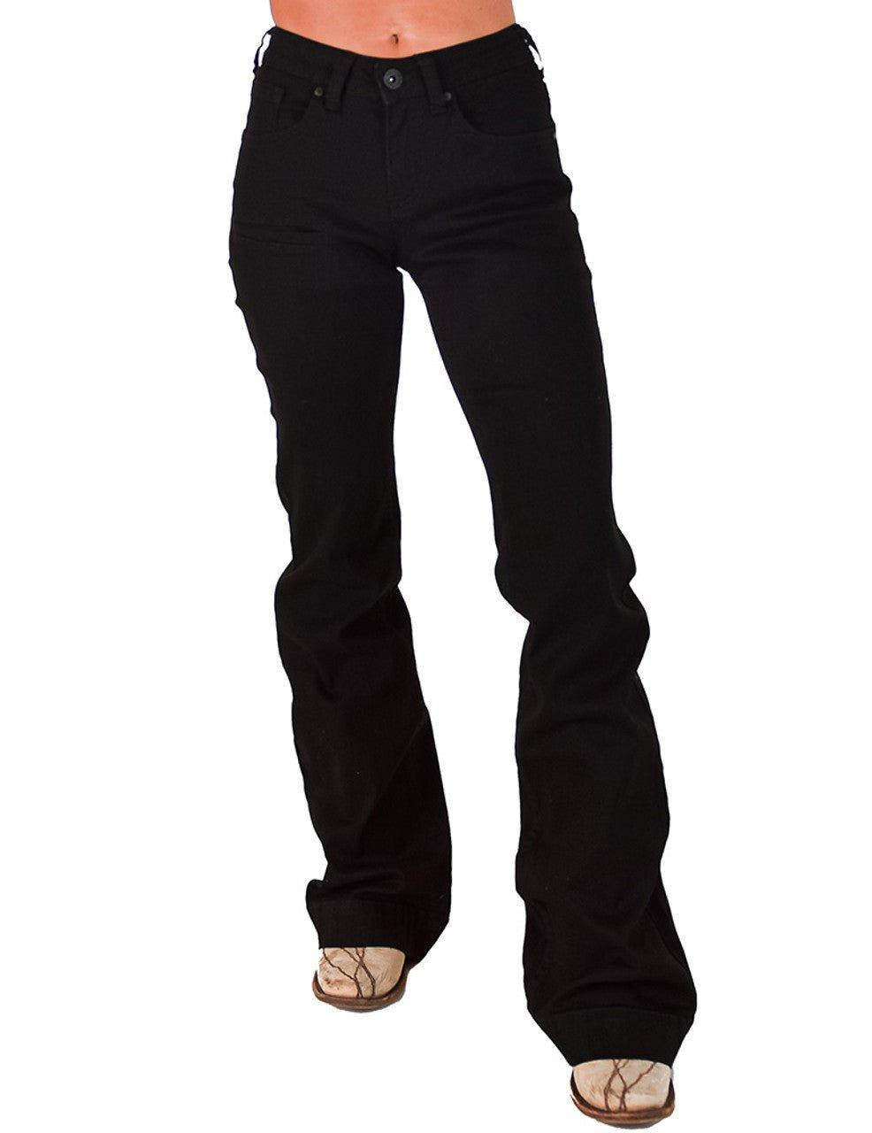 Black Sport Trouser Jeans by Cowgirl Tuff