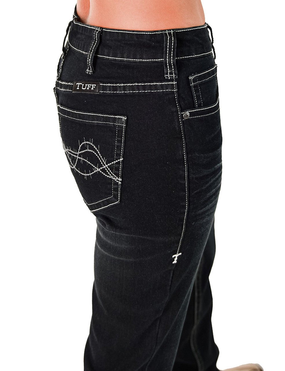 Dark Charcoal DFMI Bootcut Jeans by Cowgirl Tuff