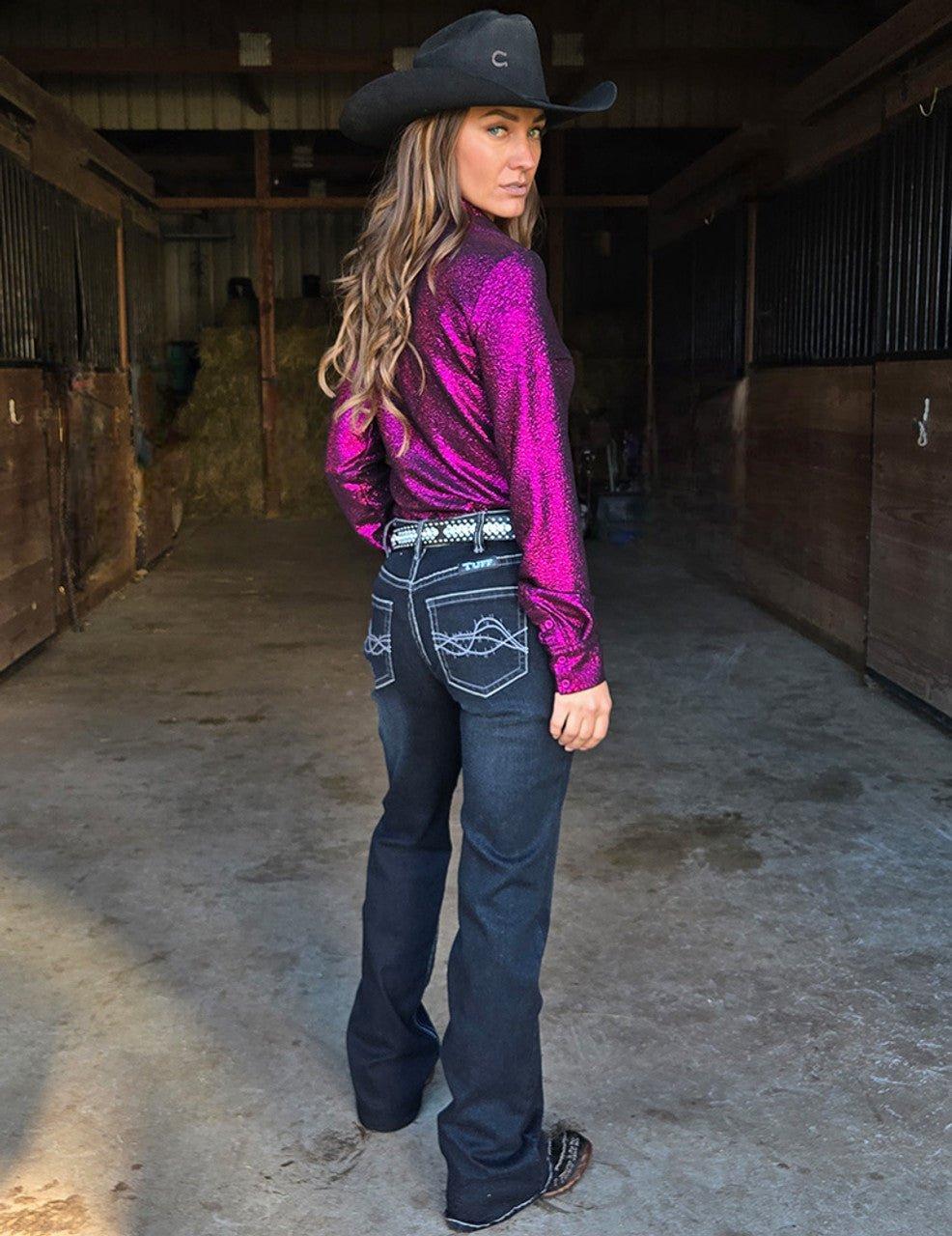 Dark Charcoal DFMI Bootcut Jeans by Cowgirl Tuff