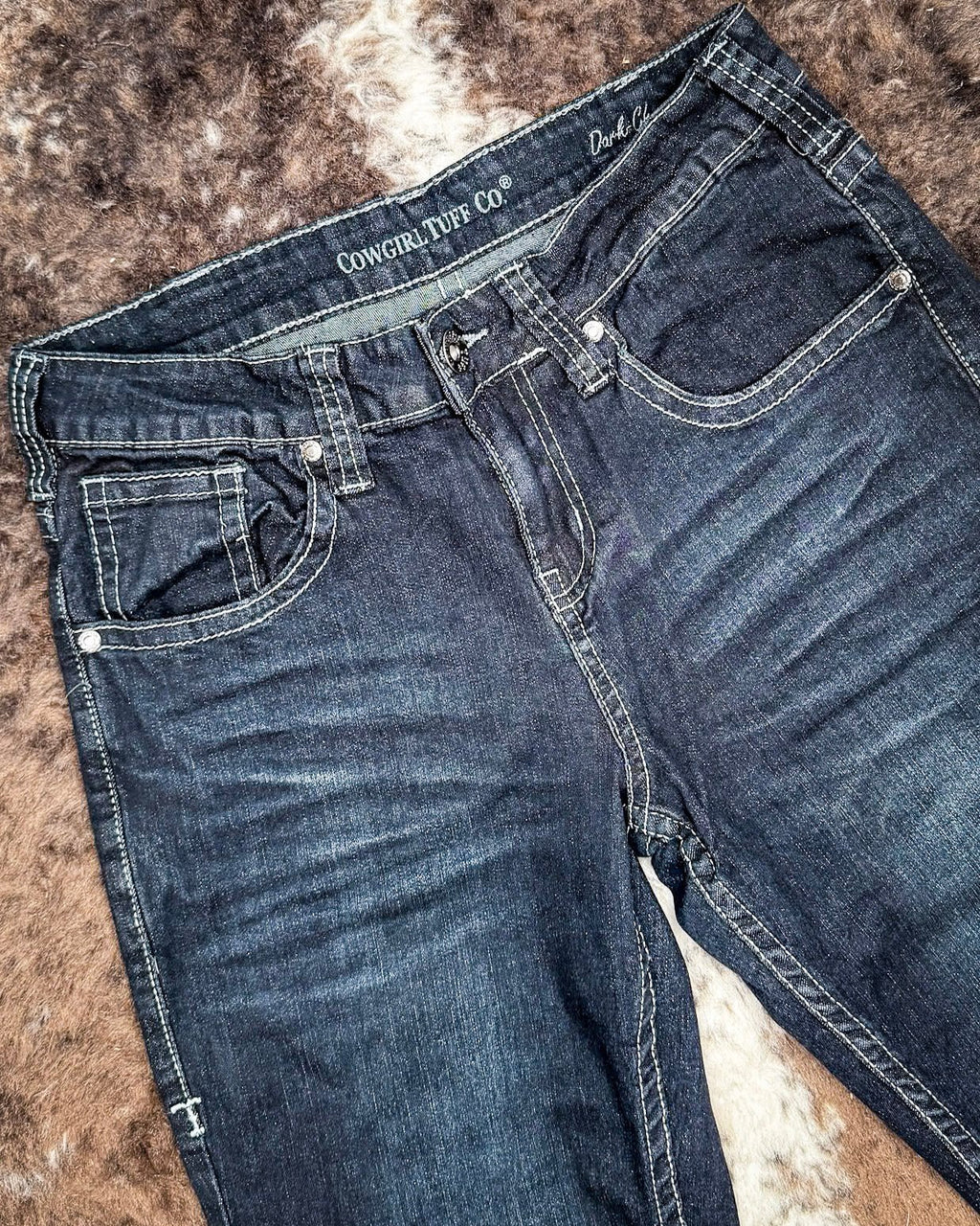 Dark Charcoal DFMI Bootcut Jeans by Cowgirl Tuff