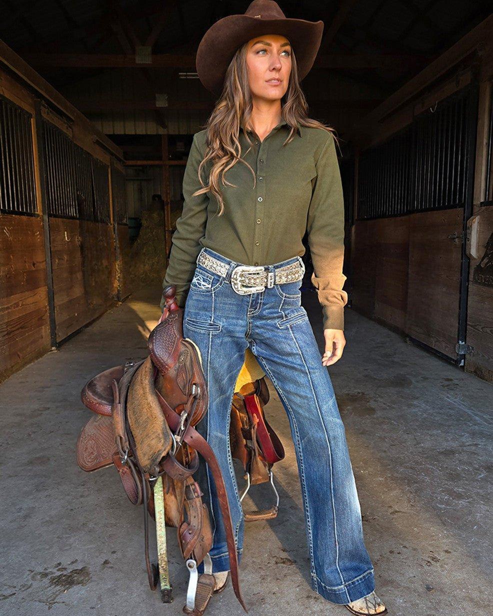 DFMI Wide Leg Trouser Jeans by Cowgirl Tuff