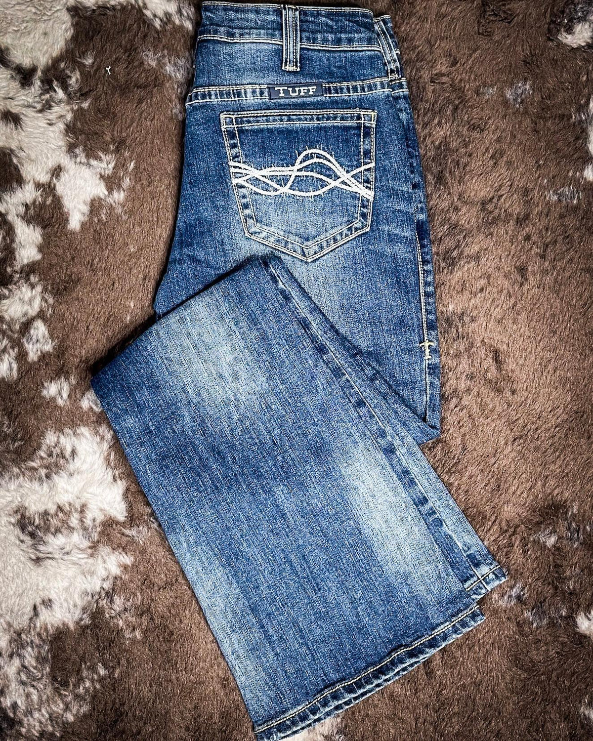 Cowgirl Tuff Don't Fence Me In Bootcut Jeans