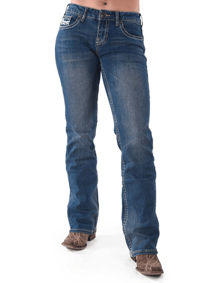 Cowgirl Tuff Don't Fence Me In Bootcut Jeans