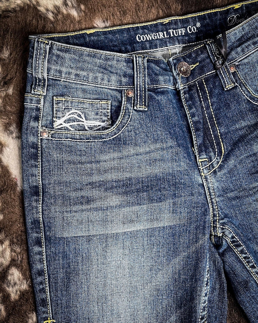 Cowgirl Tuff Don't Fence Me In Bootcut Jeans