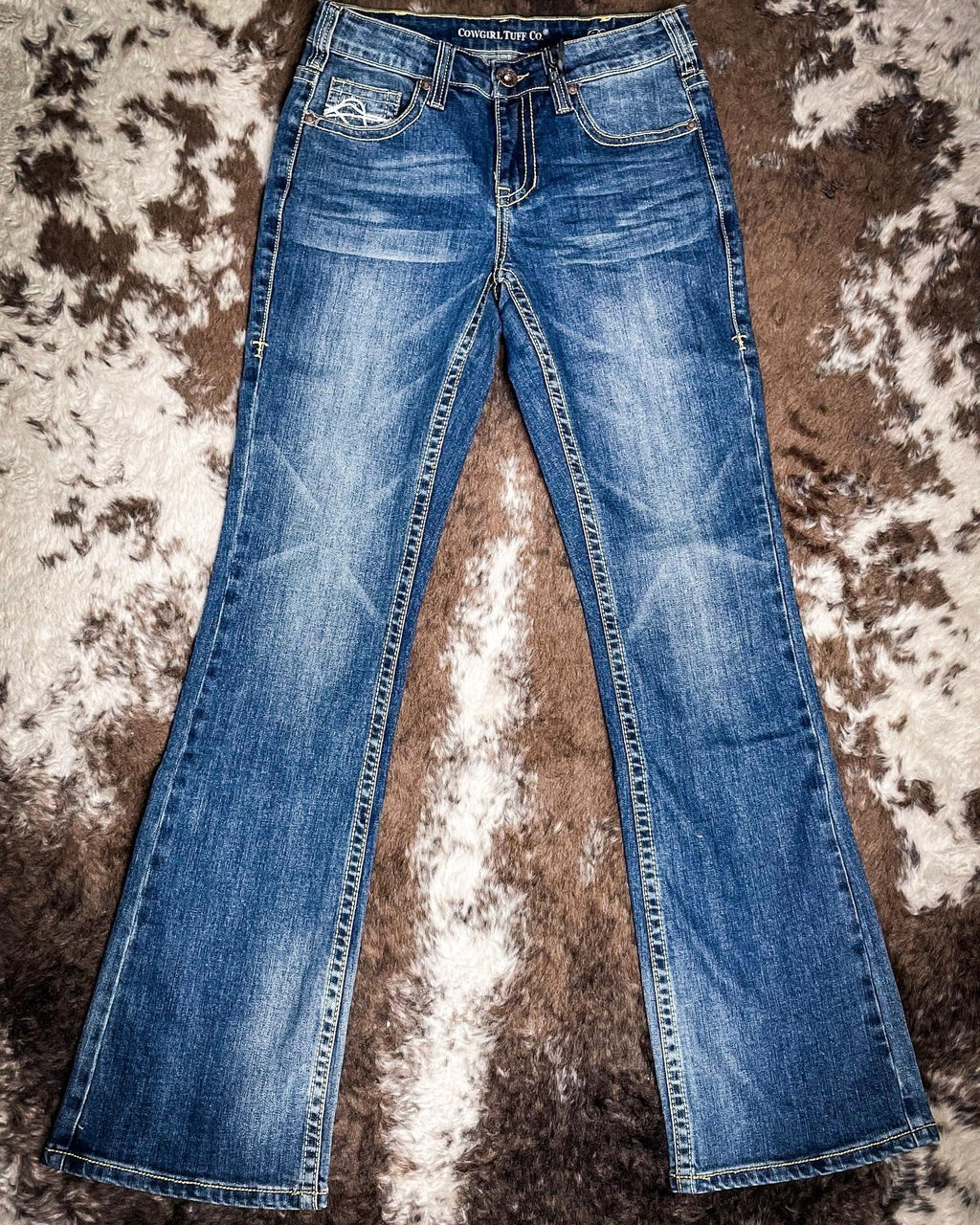 Cowgirl Tuff Don't Fence Me In Bootcut Jeans