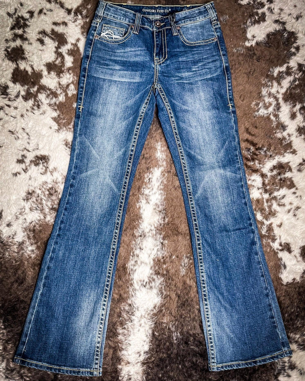 Cowgirl Tuff Don't Fence Me In Bootcut Jeans