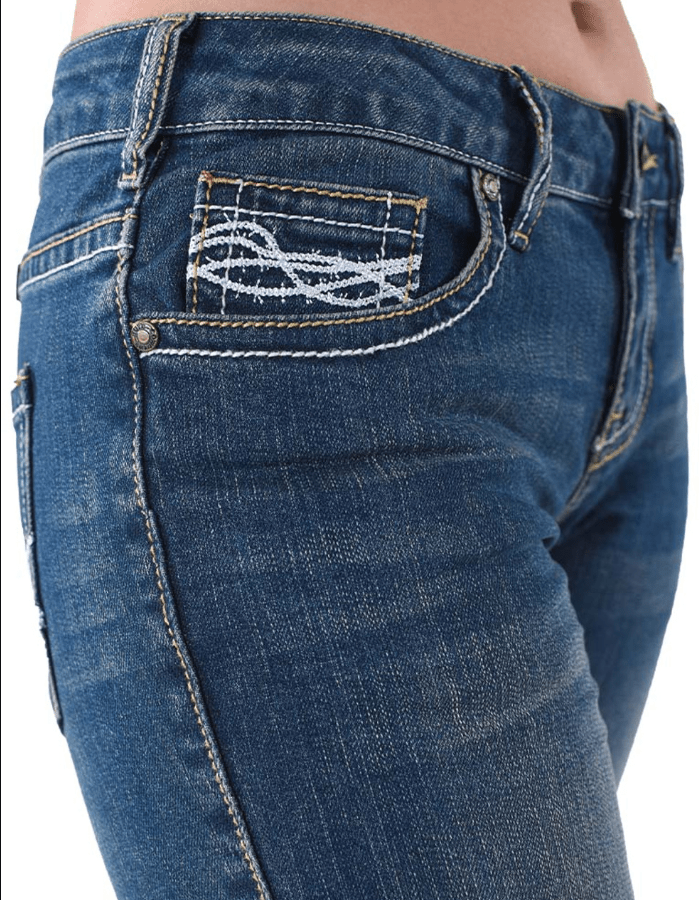 Cowgirl Tuff Don't Fence Me In Bootcut Jeans