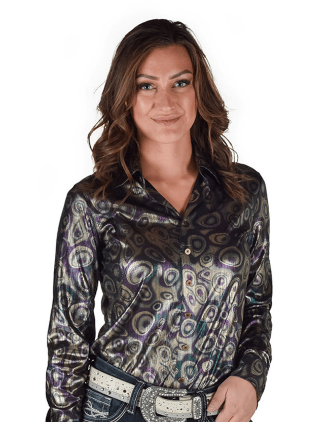 Cowgirl Tuff Midnight Mirage Pullover Button Up