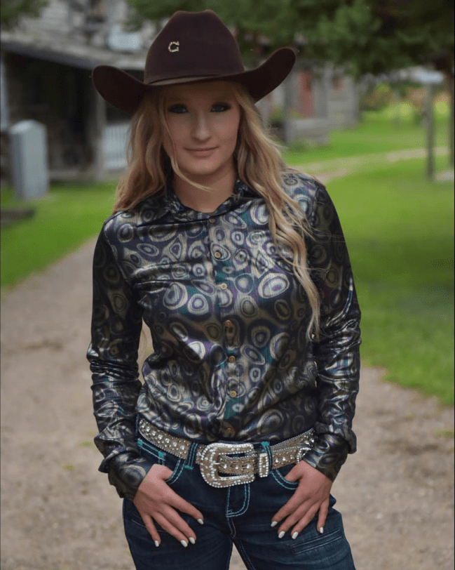 Cowgirl Tuff Midnight Mirage Pullover Button Up