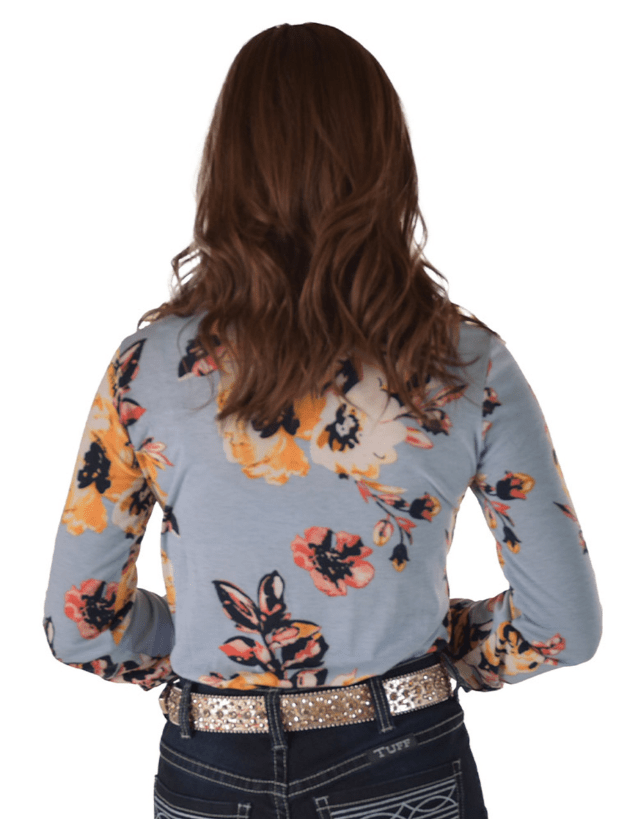Cowgirl Tuff Sweet Bluebell Breeze Pullover Button Up
