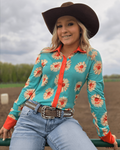 Cowgirl Tuff Sweet Daisy Darling Pullover Button Up