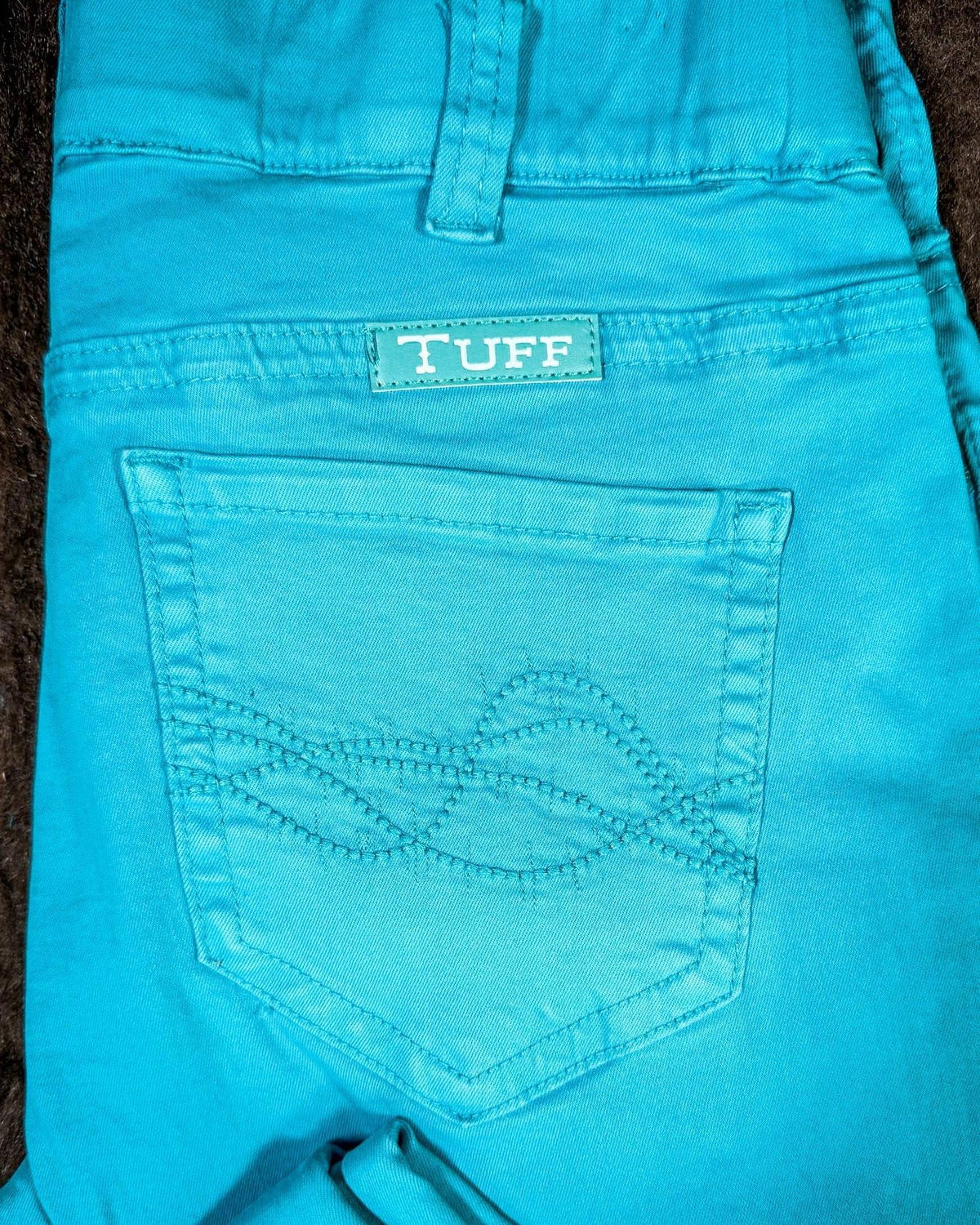 Cowgirl Tuff Turquoise Pull-On Trouser Jeans
